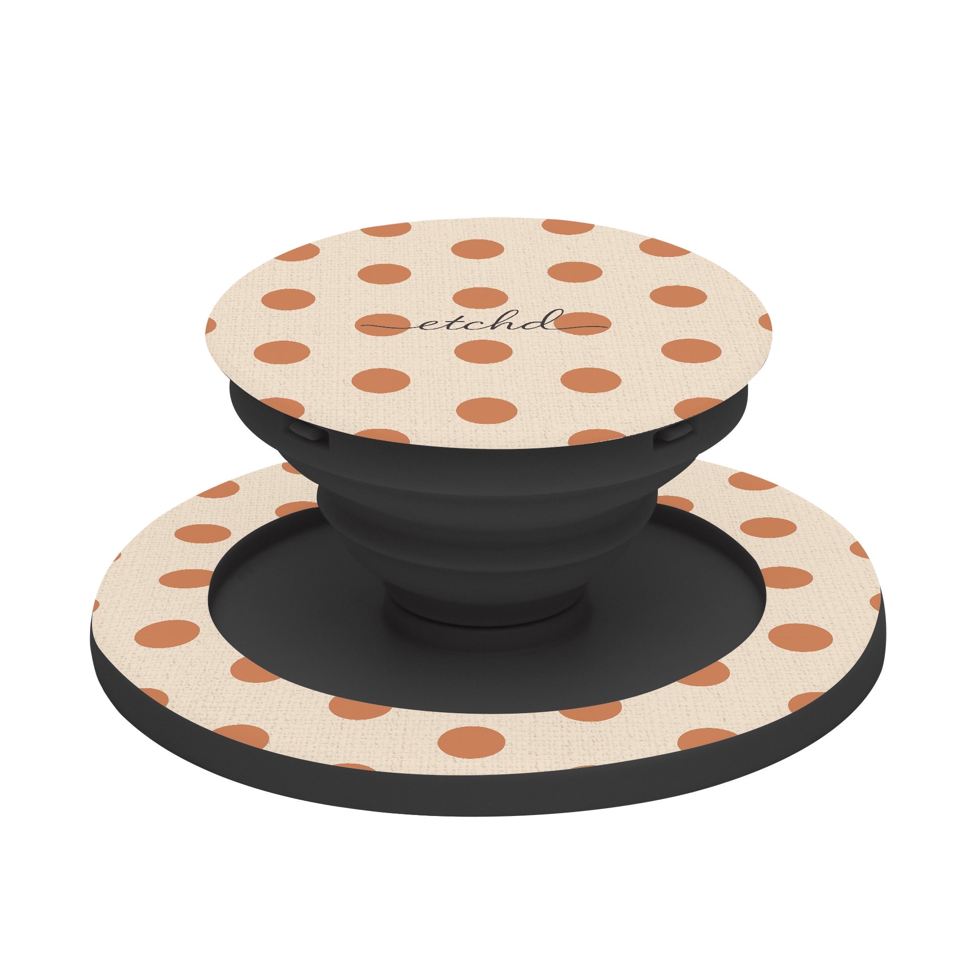Terracotta Polka Dot Phone Grip And Stand by etchd, view 6