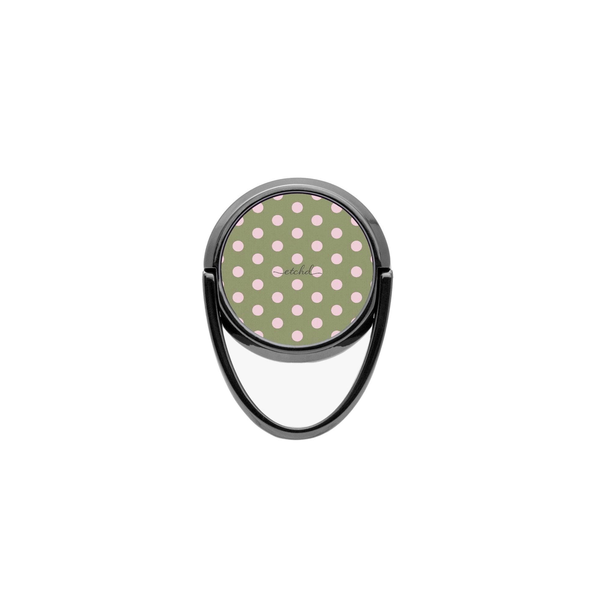 Pink And Green Polka Dot Phone Ring Holder by etchd, view 4