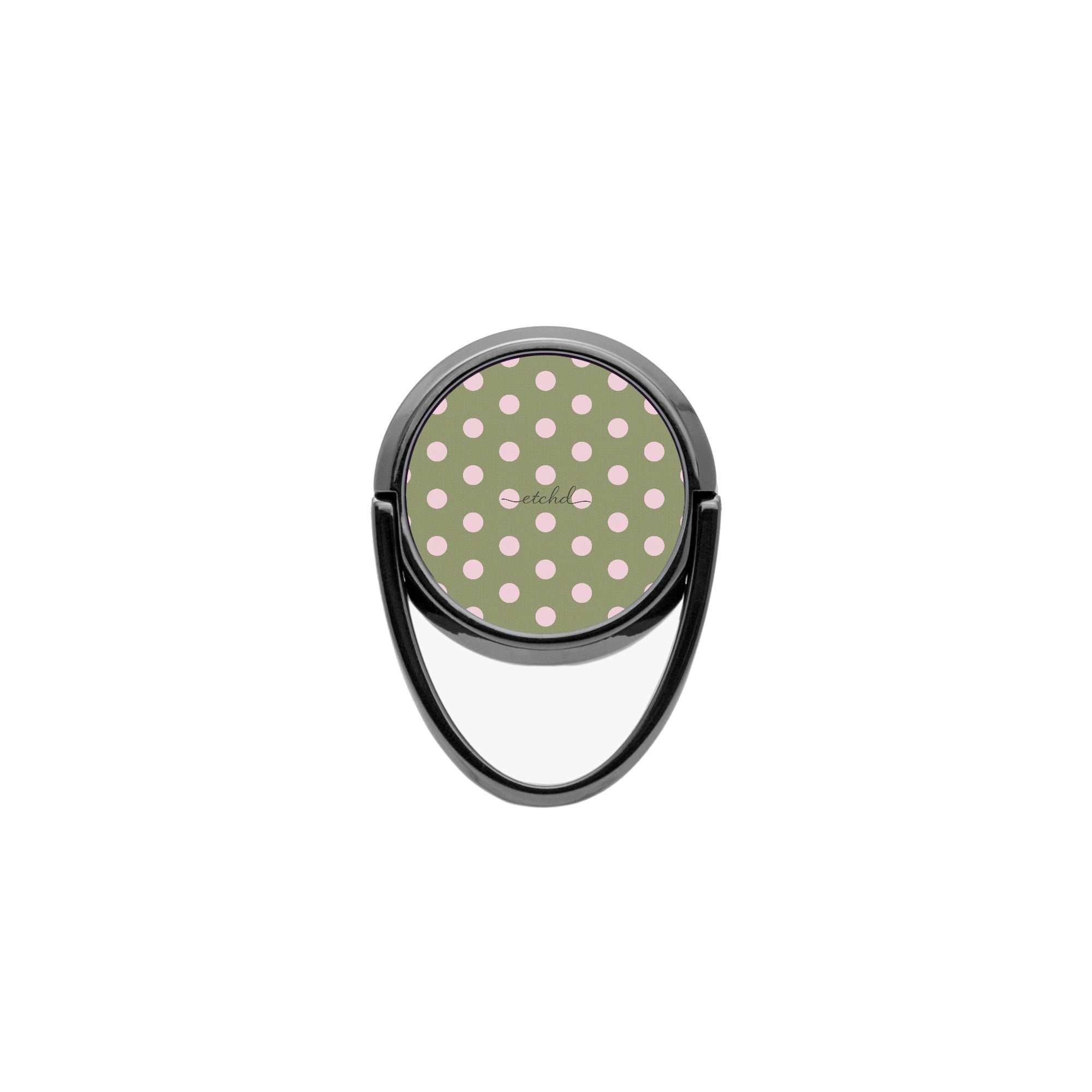 Pink And Green Polka Dot Phone Ring Holder by etchd, view 4
