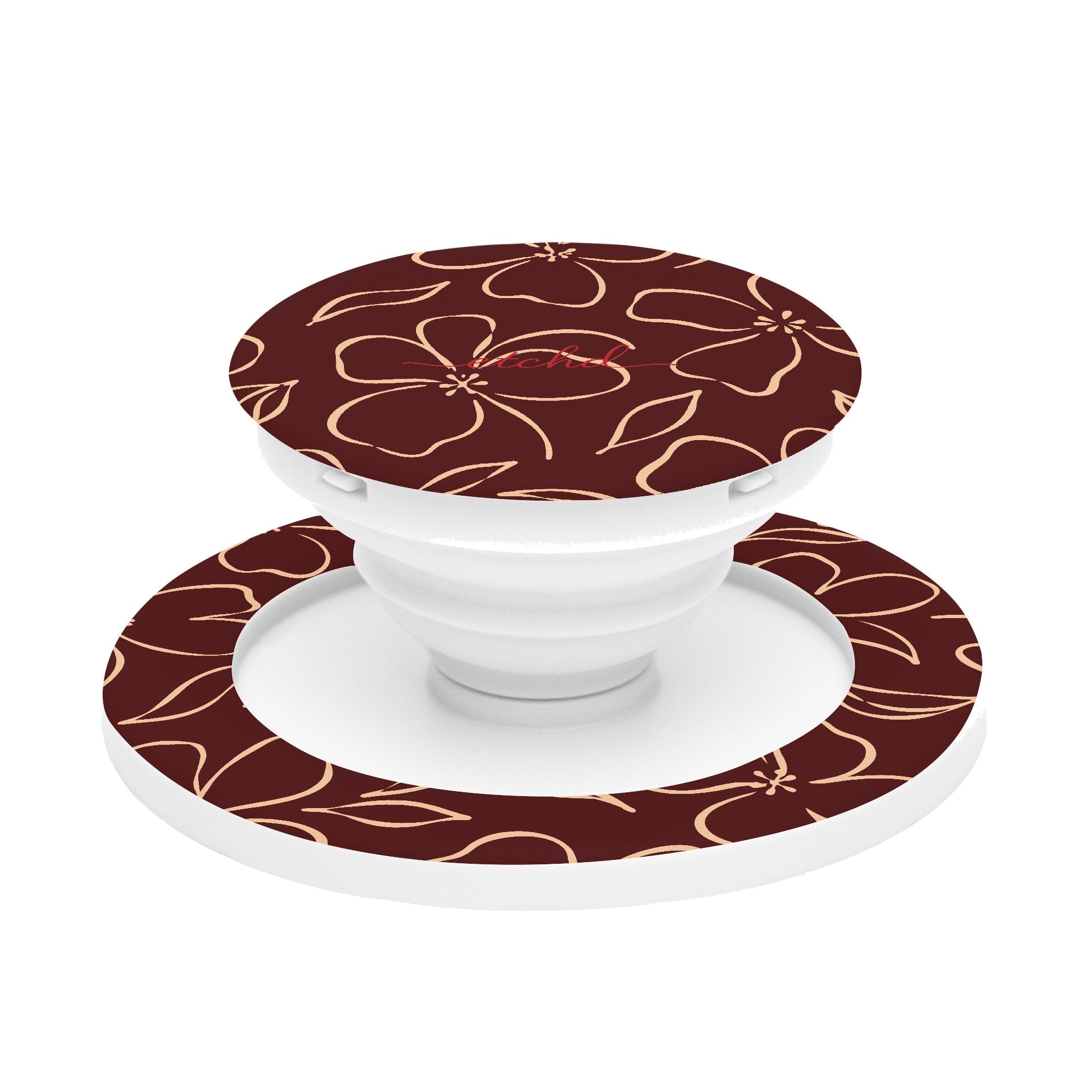 Cherry & Peach Floral Phone Grip And Stand by etchd