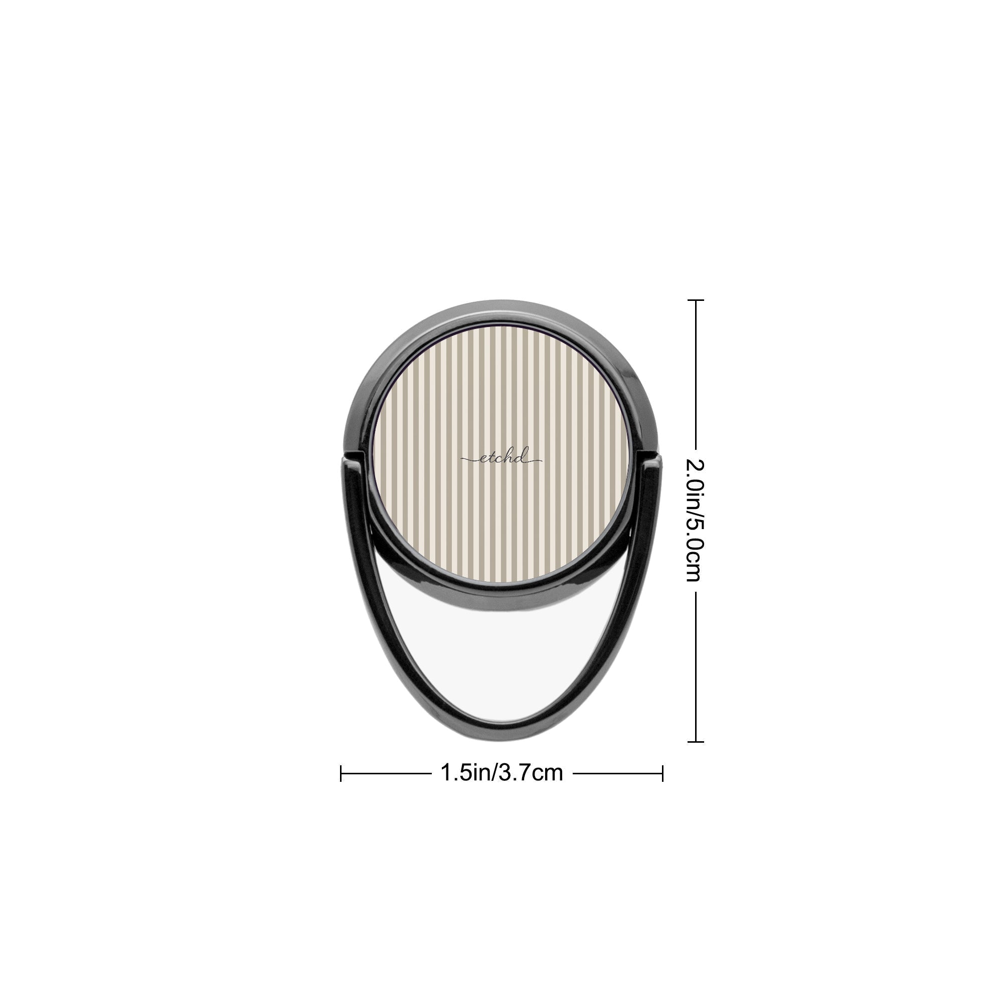 Neutral Striped Phone Ring Holder by etchd, view 3