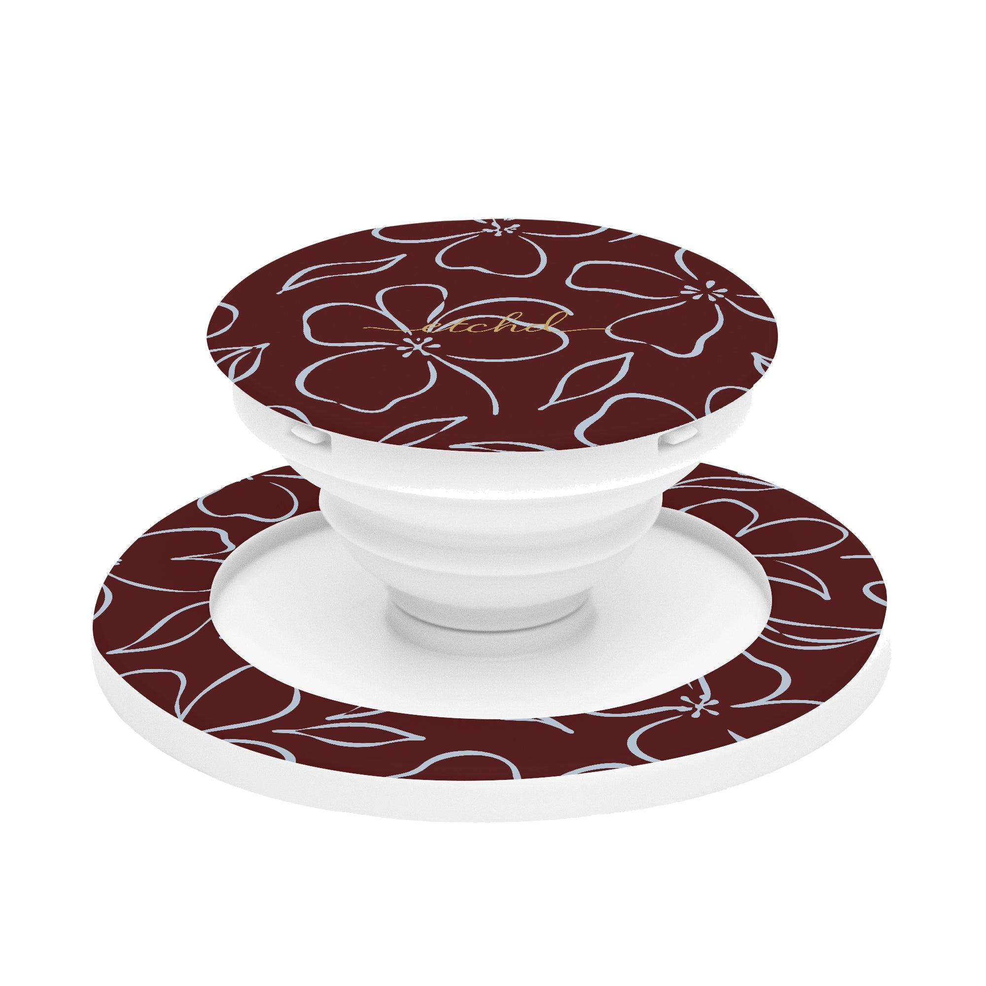 Blue & Cherry Floral Phone Grip And Stand by etchd