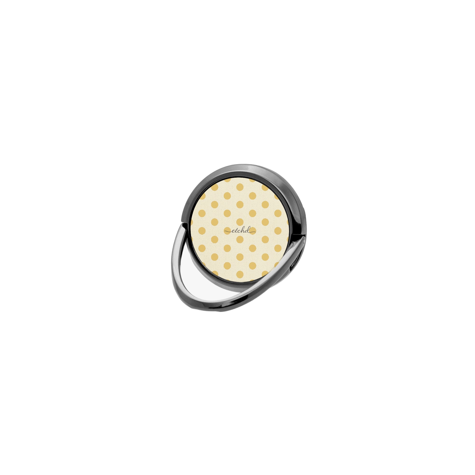Butter Polka Dot Phone Ring Holder by etchd