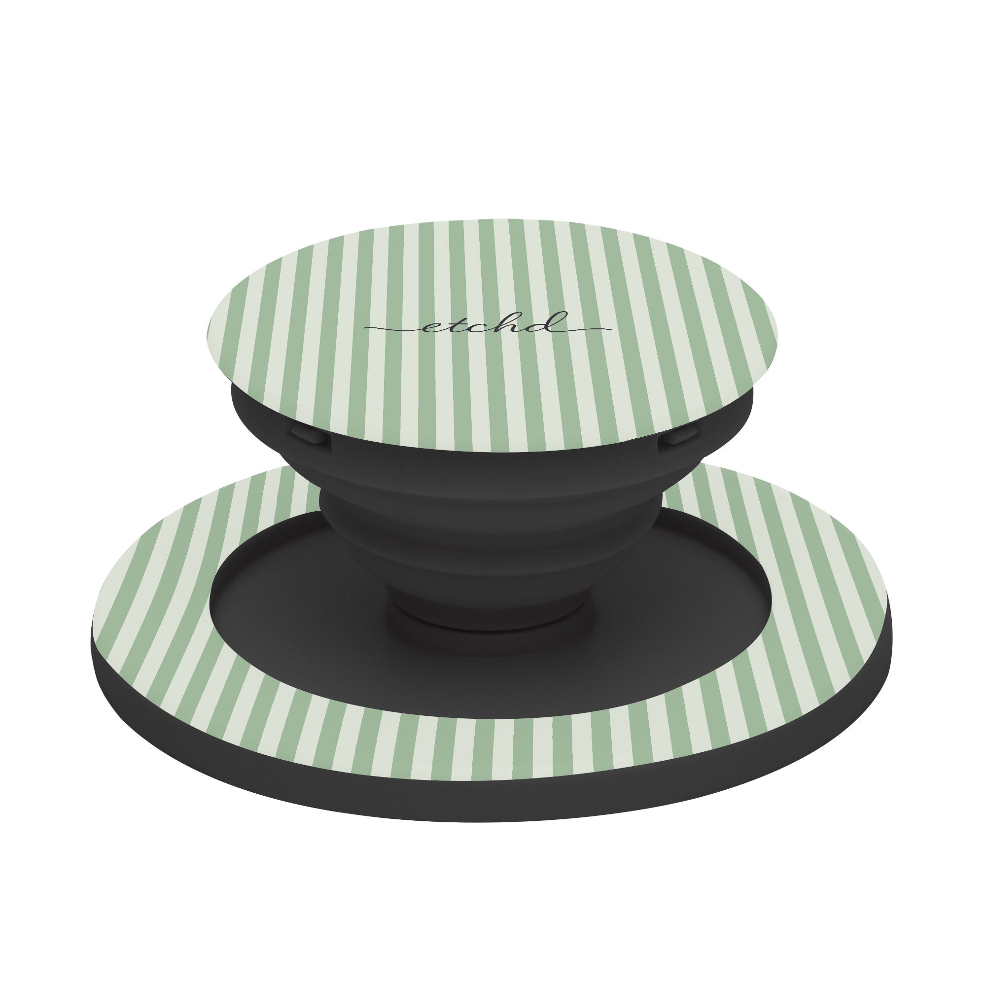 Sage & Cream Striped Phone Grip And Stand by etchd, view 6