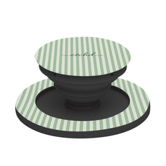 Sage & Cream Striped Phone Grip And Stand by etchd, view 6