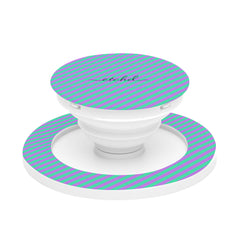 Lilac And Hypermint Diagonal Phone Grip And Stand by etchd
