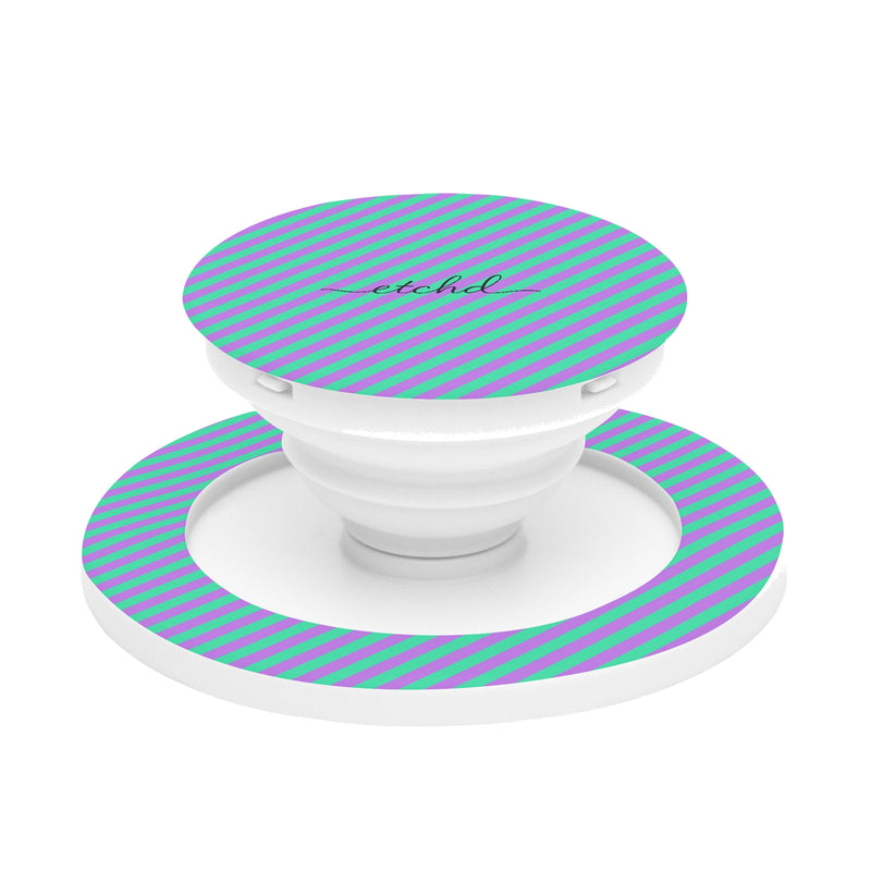 Lilac And Hypermint Diagonal Support et Anneau Téléphone-zoom-
