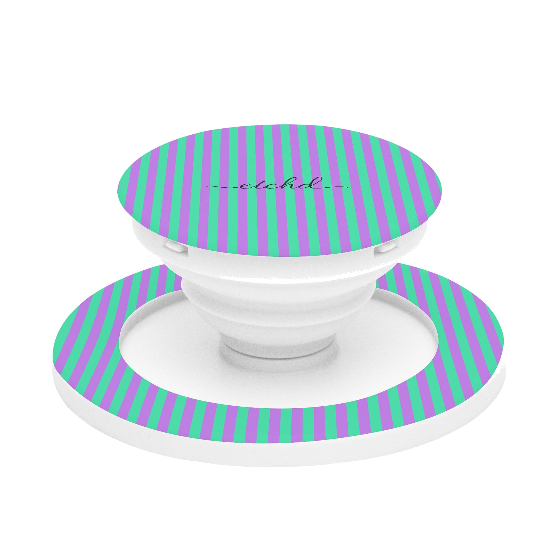 Lilac And Hypermint Phone Grip And Stand by etchd