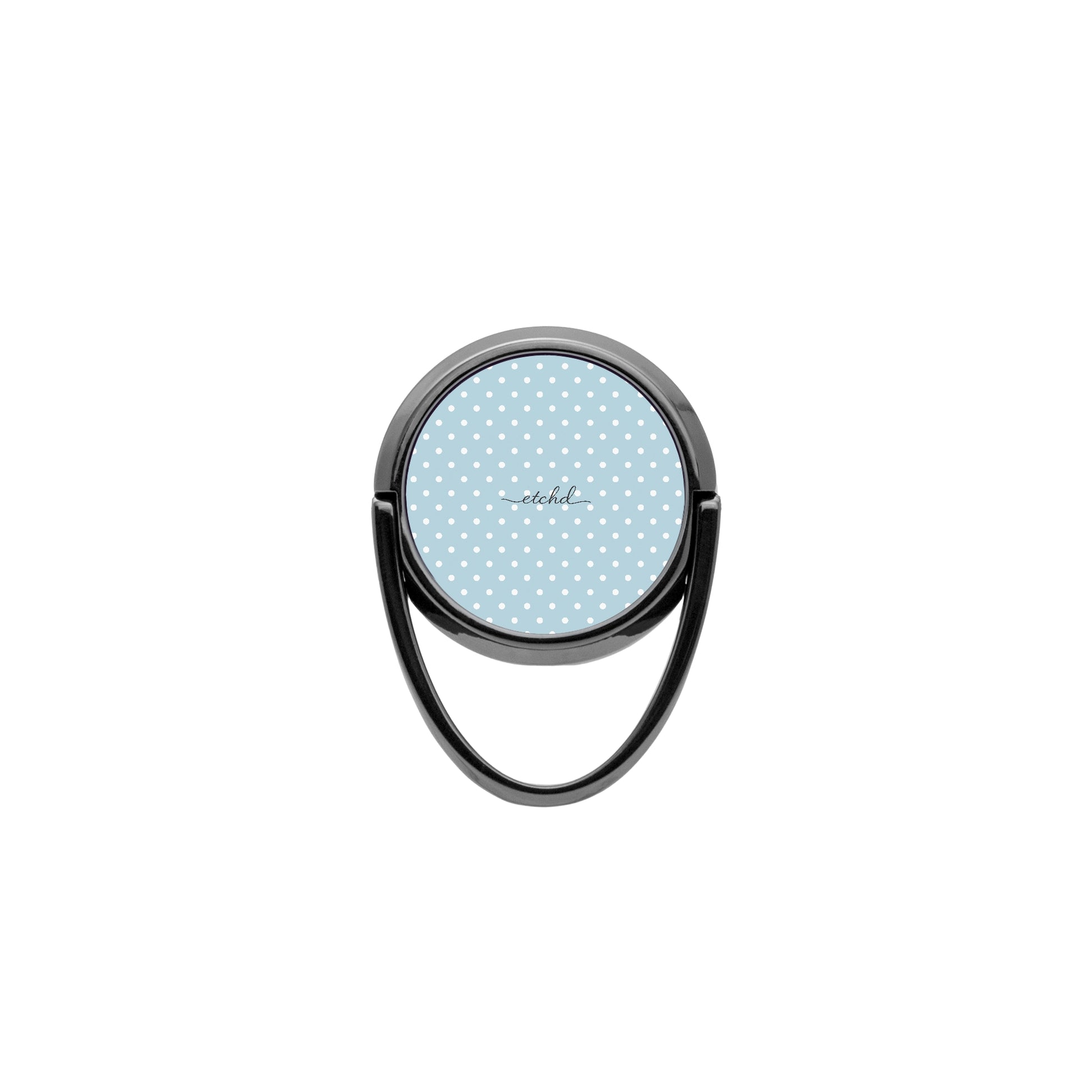 Blue White Polka Dot Phone Ring Holder by etchd, view 4