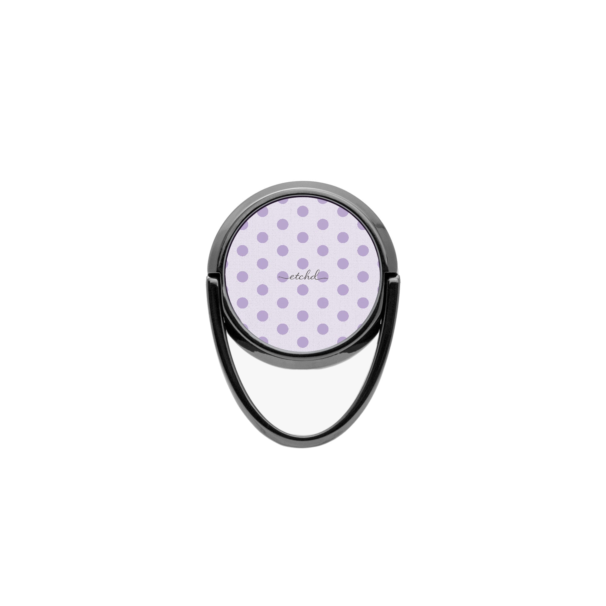 Lilac Polka Dot Phone Ring Holder by etchd, view 4