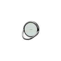 Sage & White Gingham Phone Ring Holder by etchd