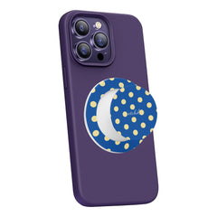 Butter And Cobalt Polka Dot Phone Grip And Stand by etchd, view 7
