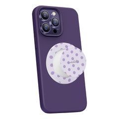 Lilac Polka Dot Phone Grip And Stand by etchd, view 7