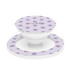 Lilac & Cream Polka Dot Phone Grip And Stand