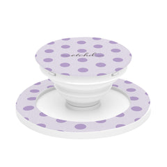 Lilac Polka Dot Phone Grip And Stand by etchd