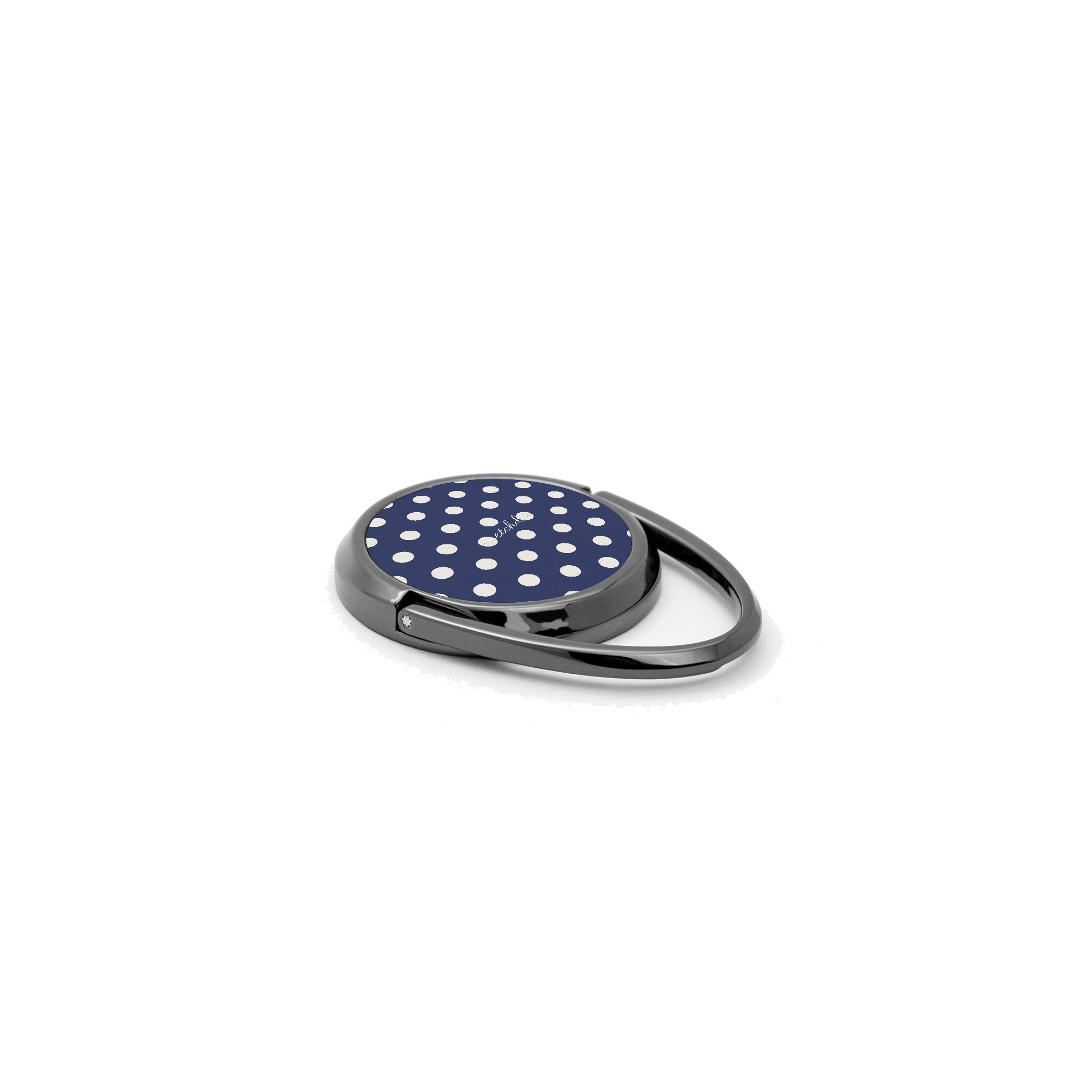 Cream & Navy Polka Dot Phone Ring Holder by etchd, view 2