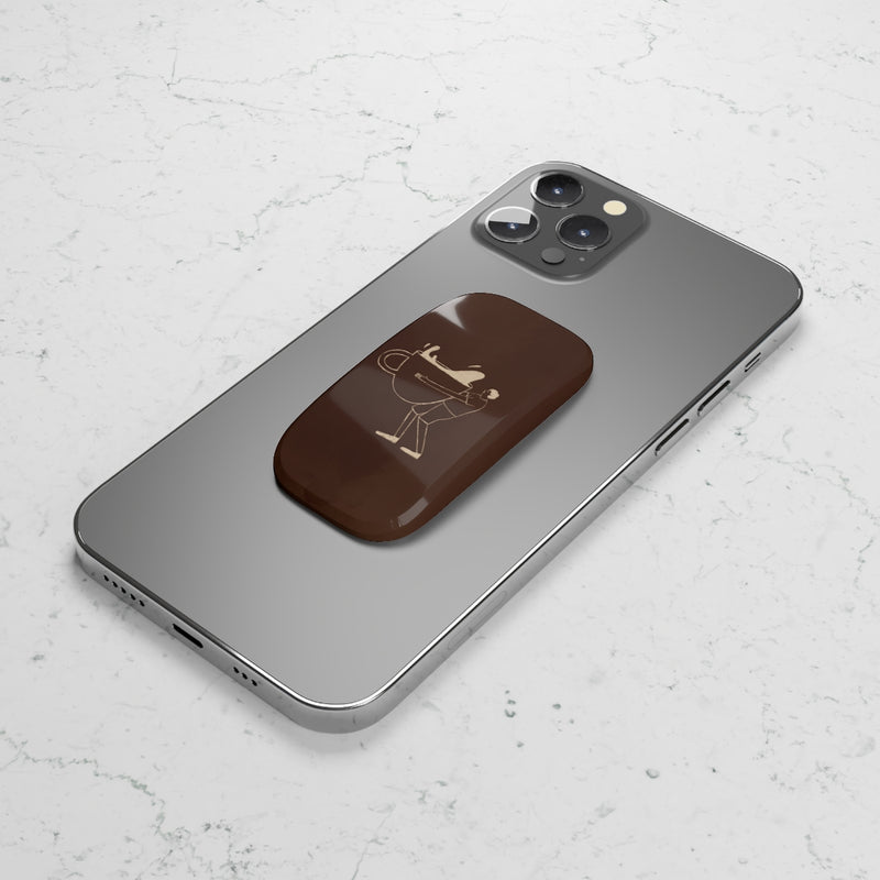 Gentlemen Espresso Click-On Phone Grip by etchd, view 5