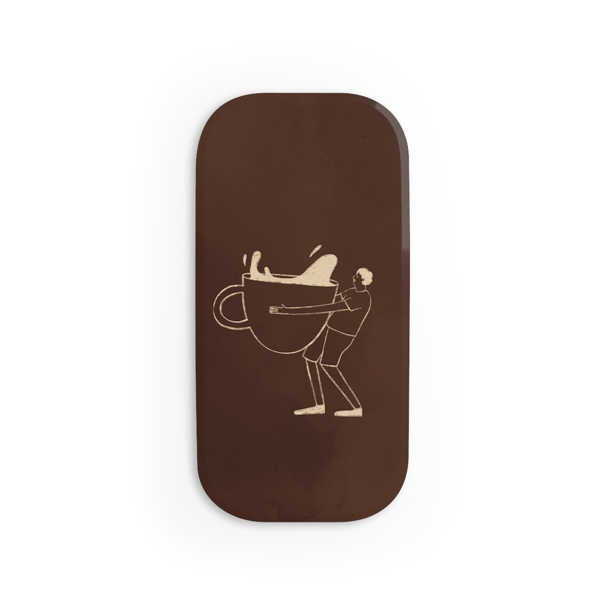 Gentlemen Espresso Click-On Phone Grip by etchd, view 2