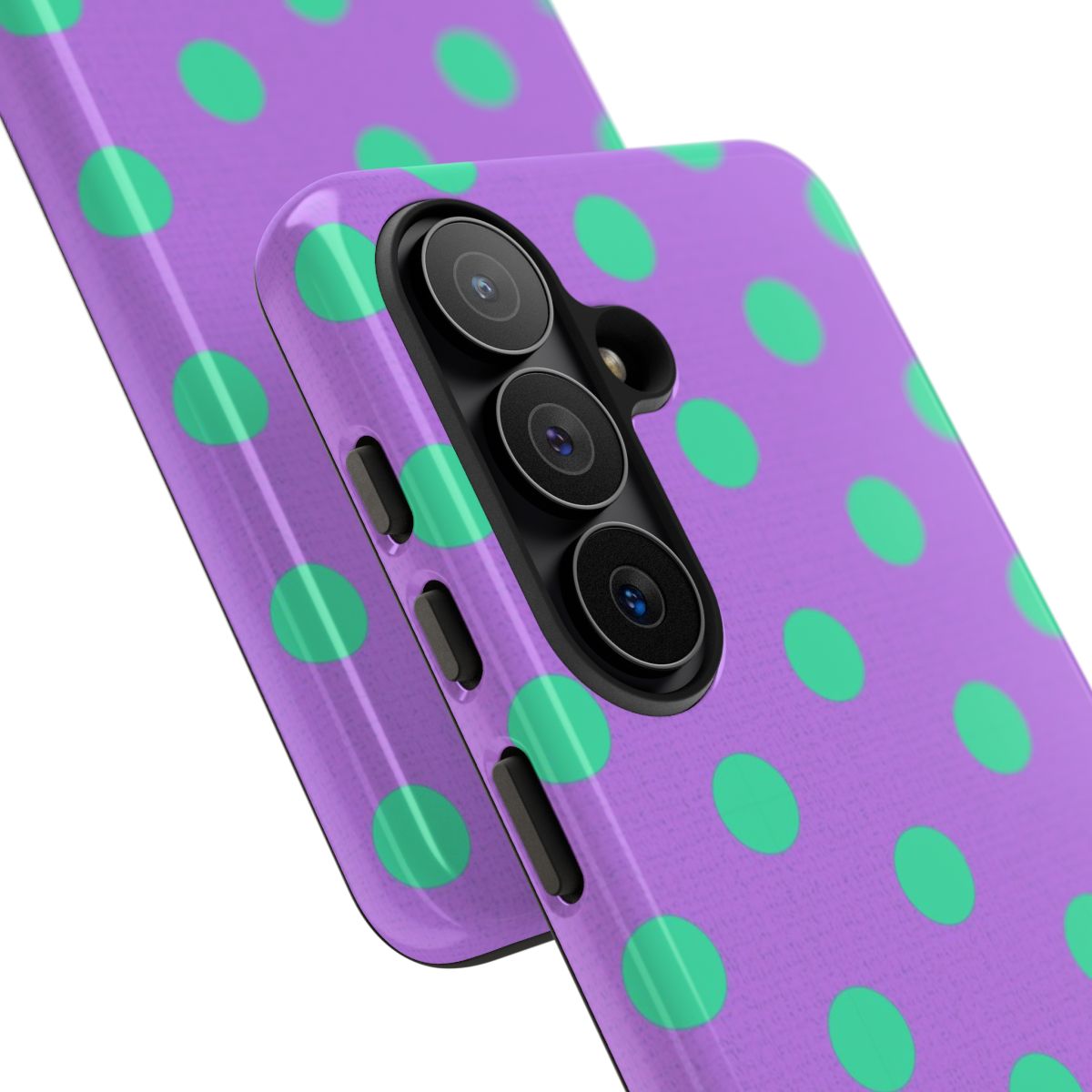 Hypermint & Lilac Polka Dot Phone Case by etchd, view 209
