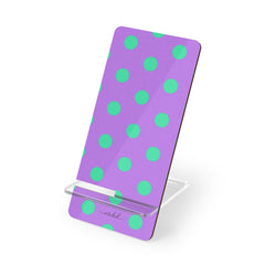 Hypermint & Lilac Polka Dot Soporte para móvil de etchd