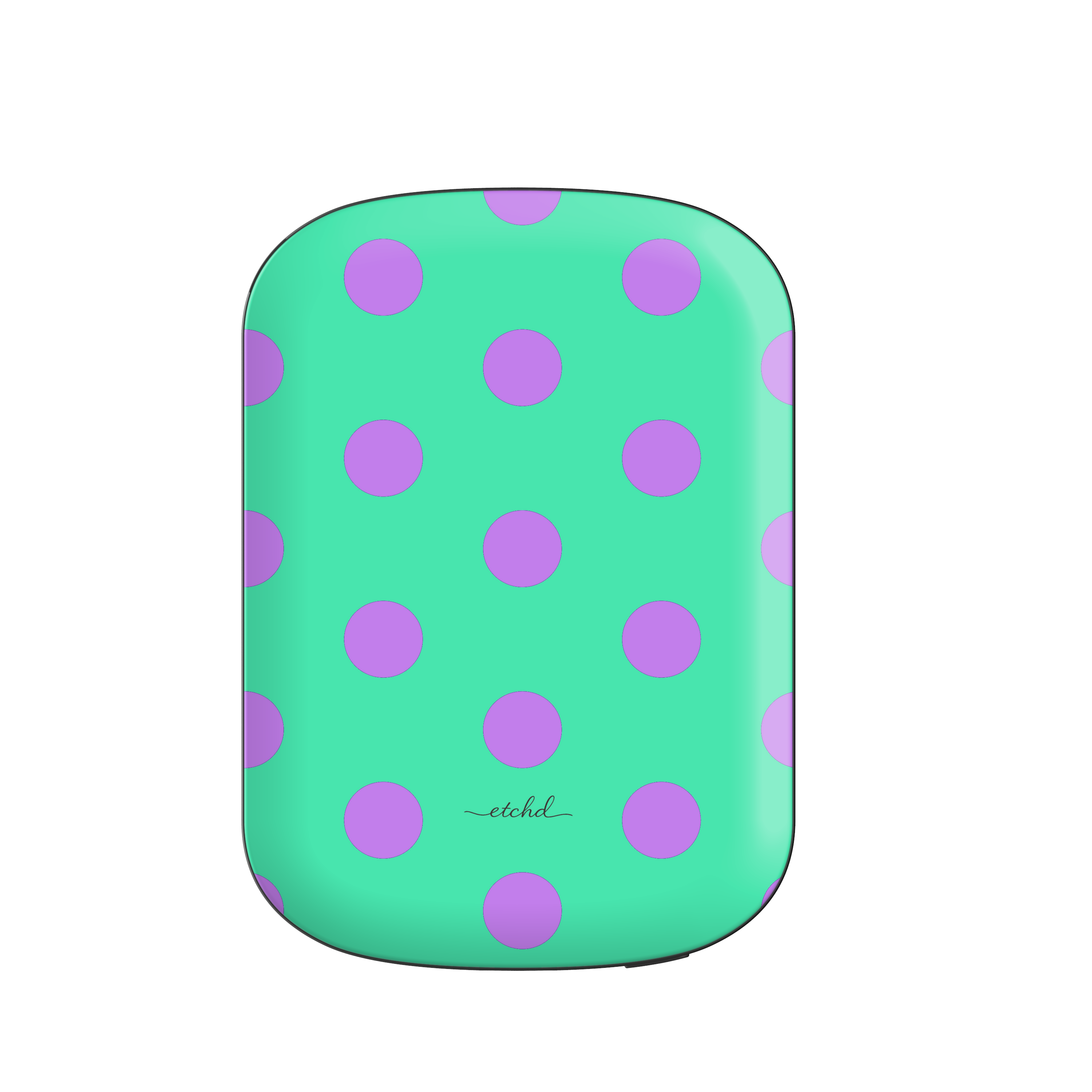 Lilac And Hypermint Polka Dot Magnetic Powerbank by etchd