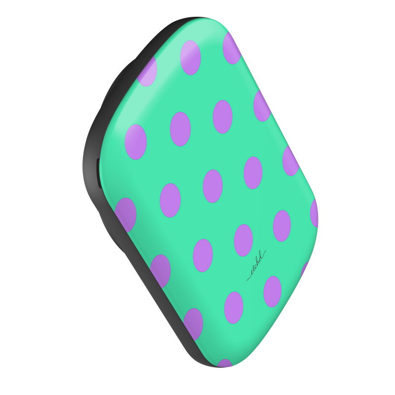Lilac And Hypermint Polka Dot Magnetic Powerbank by etchd, view 2