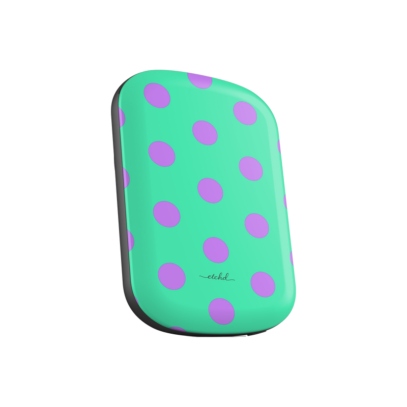 Lilac And Hypermint Polka Dot Magnetic Powerbank by etchd, view 3