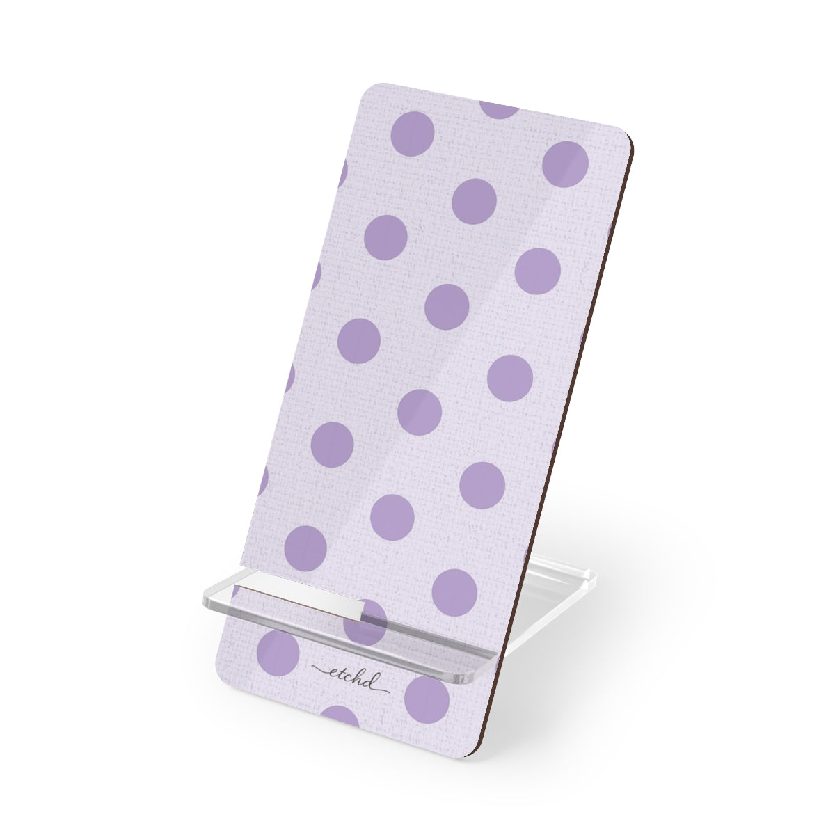 Lilac & Cream Polka Dot Supporto per telefono di etchd