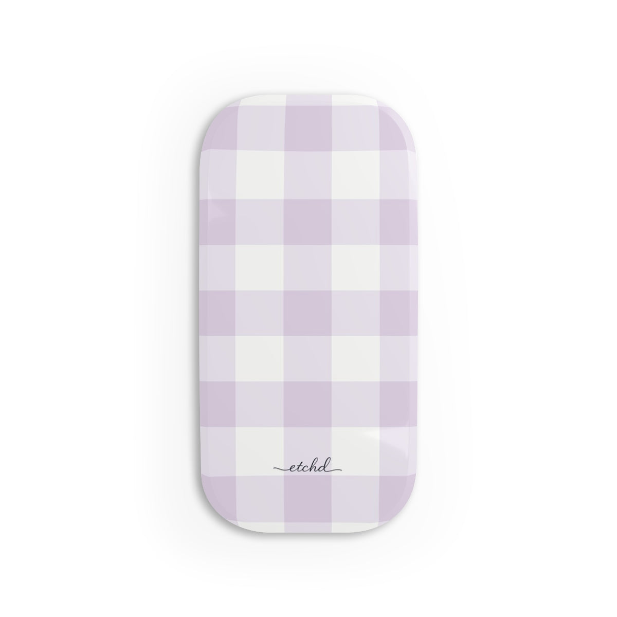 Lilac Gingham Click-On Phone Grip by etchd, view 5