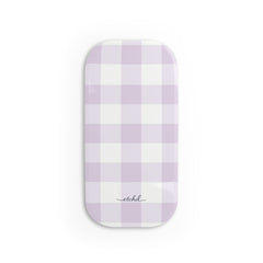 Lilac Gingham Click-On Phone Grip by etchd, view 5