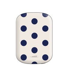 Navy & Cream Polka Dot Batería externa magnética de etchd