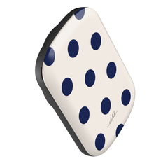 Navy & Cream Polka Dot Batería externa magnética de etchd, vista 2