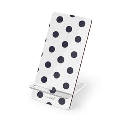 Navy & White Polka Dot Supporto per telefono di etchd