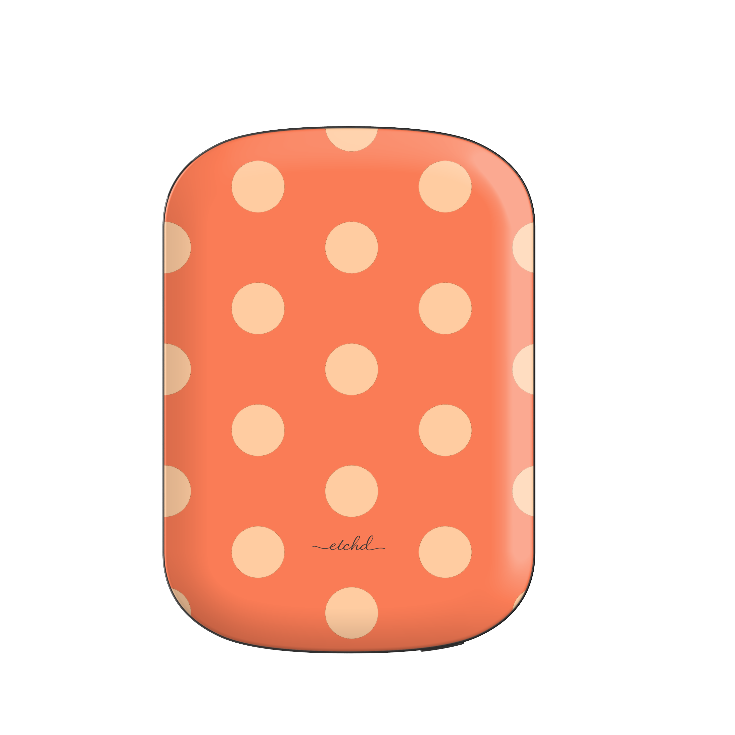 Peach And Coral Polka Dot Magnetic Powerbank by etchd