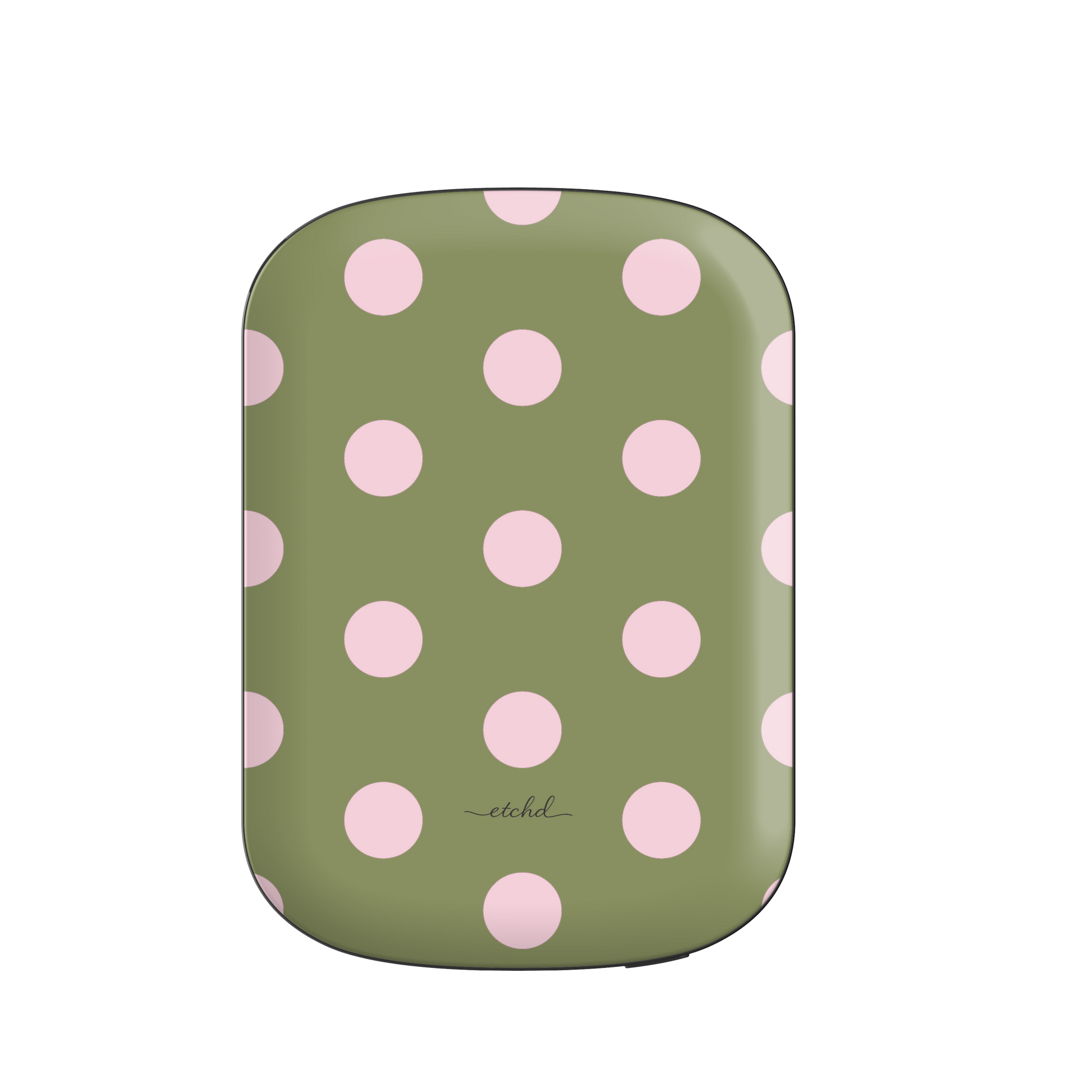 Pink And Green Polka Dot Magnetic Powerbank by etchd
