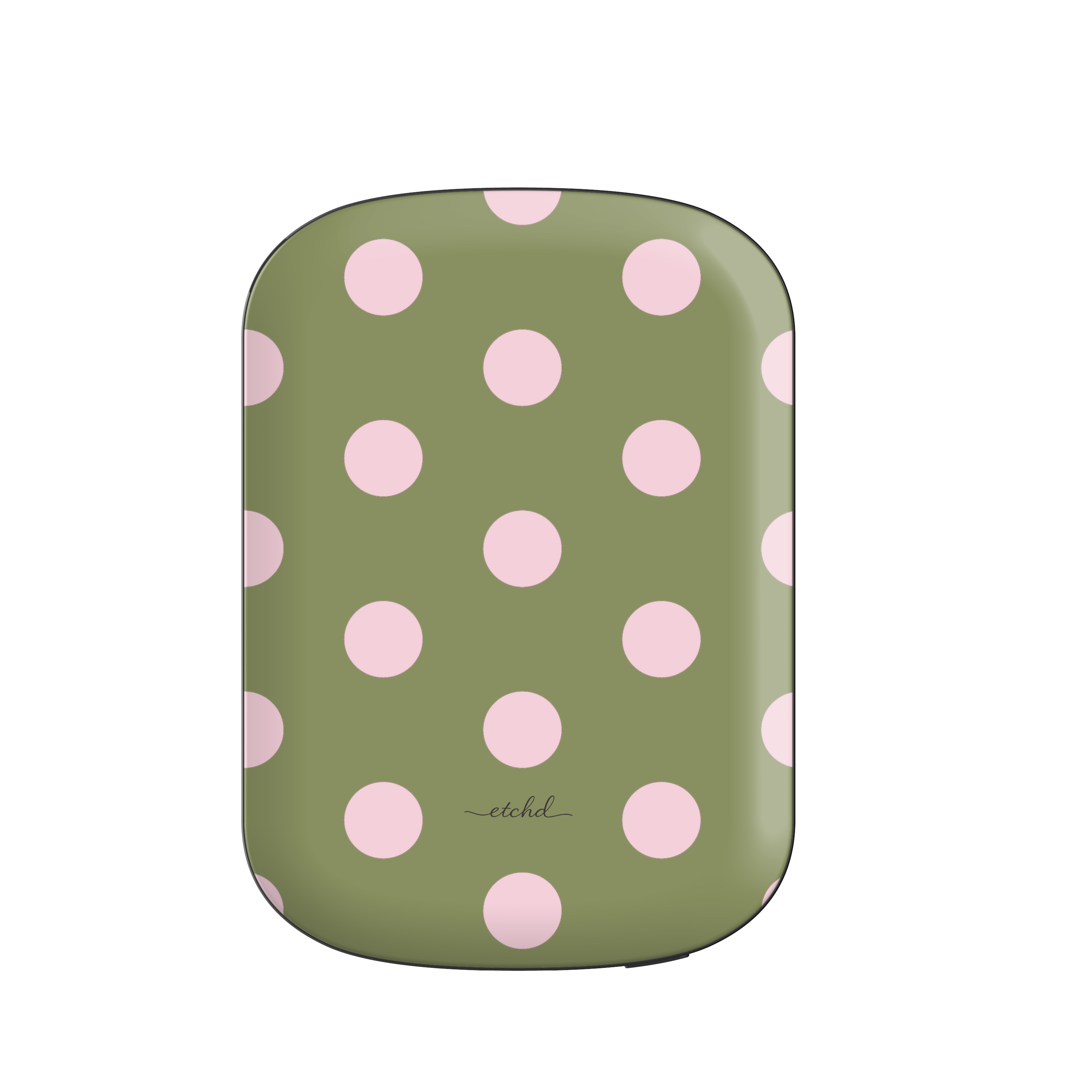 Pink And Green Polka Dot Magnetic Powerbank by etchd