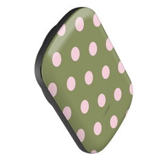 Pink And Green Polka Dot Magnetic Powerbank by etchd, view 2