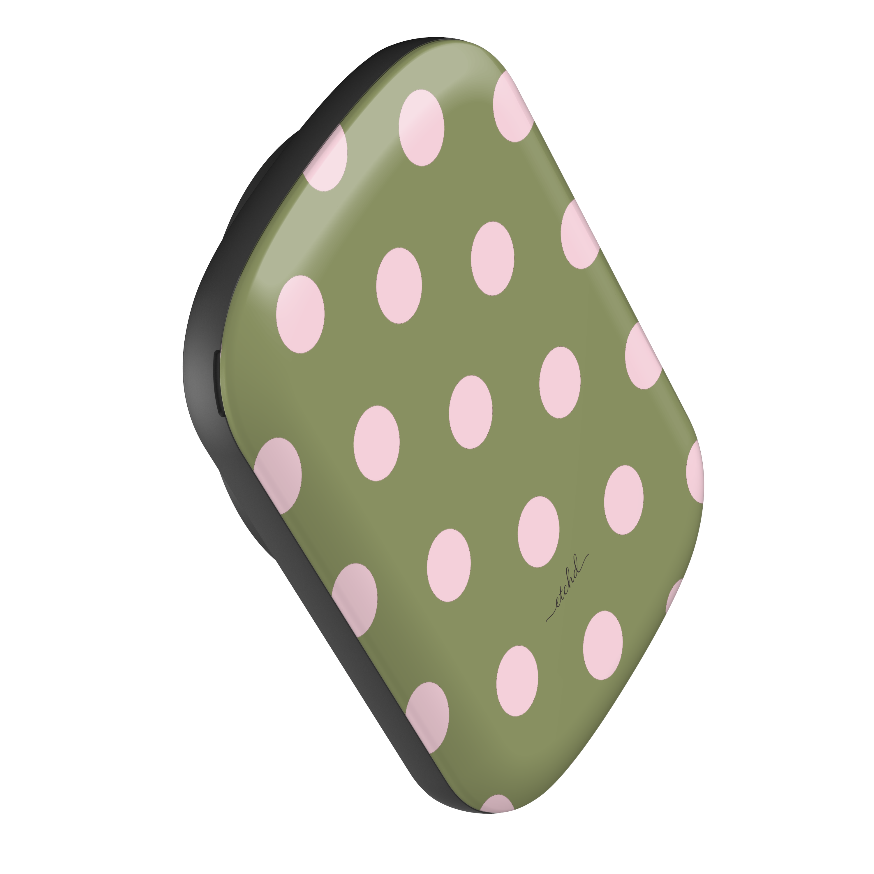 Pink & Green Polka Dot Magnetic Powerbank by etchd, view 2