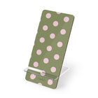 Pink & Green Polka Dot Phone Stand