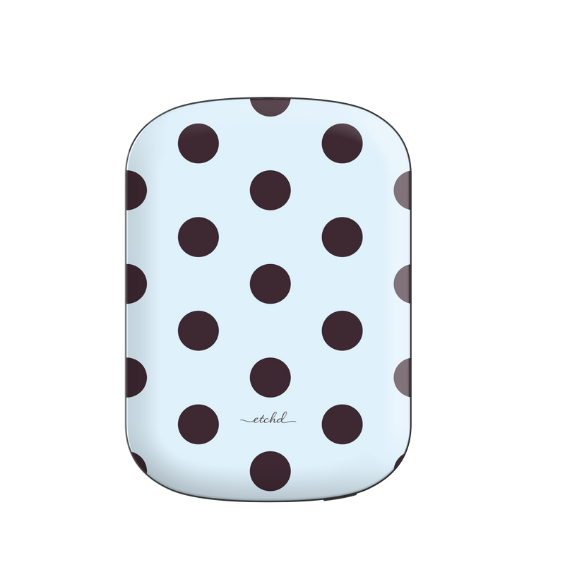 Plum And Blue Polka Dot Magnetic Powerbank by etchd