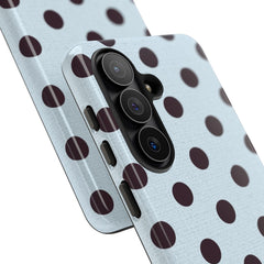 Plum & Blue Polka Dot Phone Case by etchd, view 209