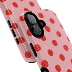 Poppy & Blush Polka Dot Magnetic Phone Case by etchd, view 87