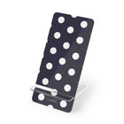 White & Navy Polka Dot Phone Stand